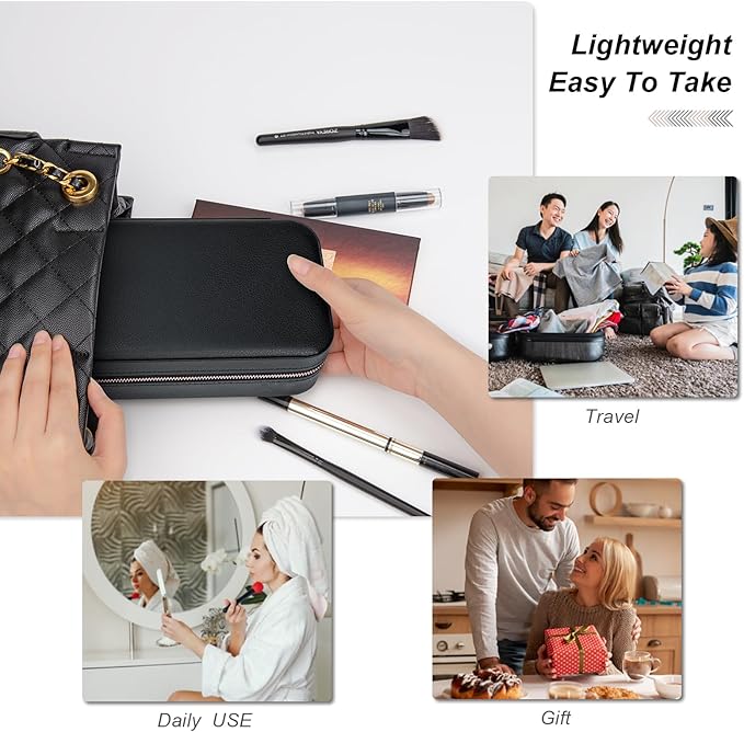 Travel Jewelry Box Jewelry Organizer for Travel Jewellery Organizers Box Jewelry Box for Women on Hallowmas Christmas Valentine's Birthday Black