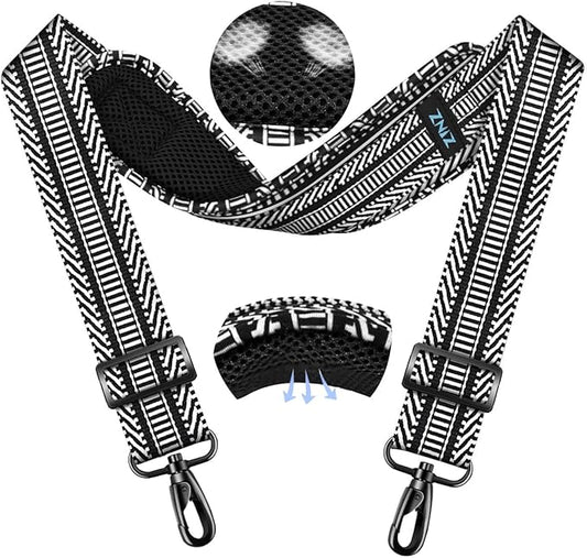 ZINZ 79.5" Universal Strap with Ultra-Thick Fixed Breathable Pad - Adjustable Heavy-Duty Shoulder Strap for Laptop, Crossbody, Luggage, Gym, Camera Bag and More - TH01B03