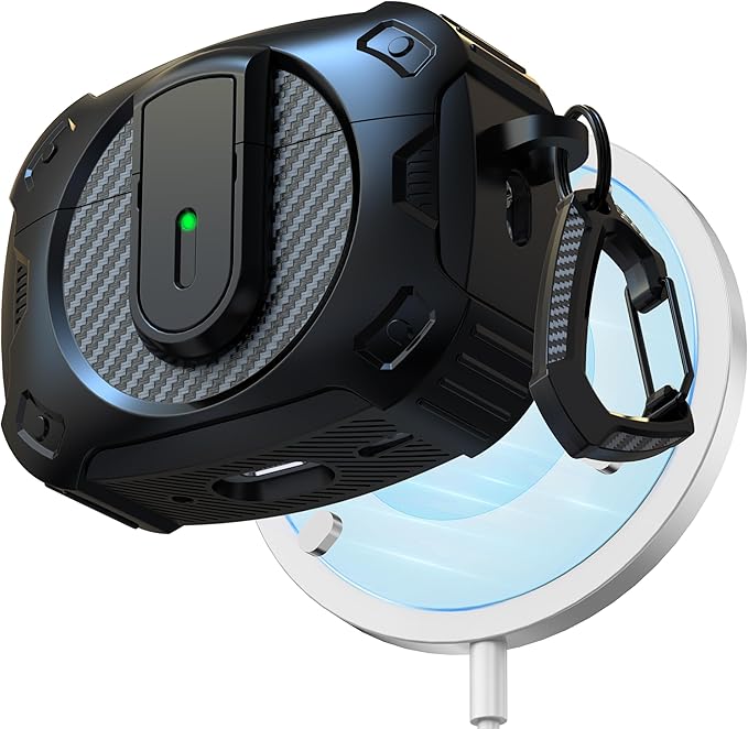 RFUNGUANGO for AirPods Pro 2nd Generation Protective case, 2024 New Space-Themed Protective case. Compatible with Airpods Pro 1/2 and, Works with MagSafe. [Black]