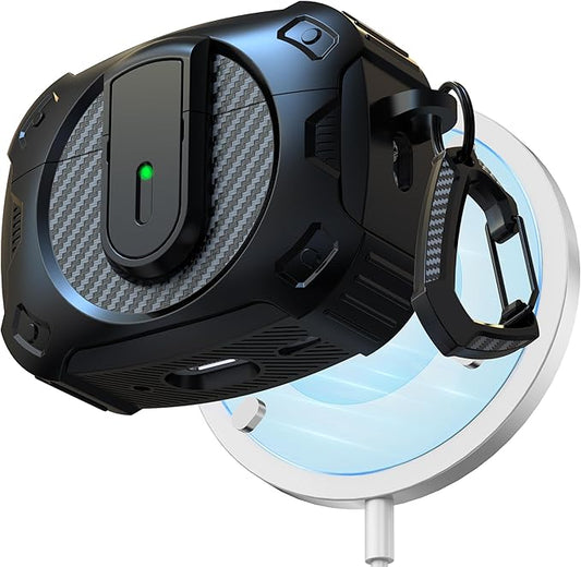 RFUNGUANGO for AirPods Pro 2nd Generation Protective case, 2024 New Space-Themed Protective case. Compatible with Airpods Pro 1/2 and, Works with MagSafe. [Black]