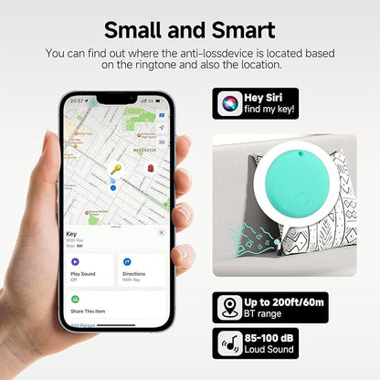 JTD Air Tracker Tags 4 Pack for Find My, 2025 Upgraded with IP68 Waterproof Item Finder with Left-Behind Alert, 4 Colors for Keys, Luggage, Backpack, Wallet. iOS Only.