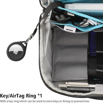 VanFn Electronics Travel Organizer Storage Bag, Travel Accessory Handle Bag, Gadgets Pouch, USB Cable, Travel Friendly Electronics Organizer P.Travel Series