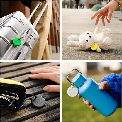 Chipolo POP Tracker Tag - Colorful, Compatible, Loud Bluetooth Tracker with Call Your Phone & Out of Range Alert, Works with Apple Find My or Google's Find My Device (White)