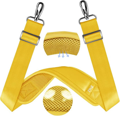 ZINZ 60" Universal Bag Strap with Ultra-thick Fixed Breathable Pad Adjustable Heavy-duty Shoulder Strap for Laptop bag Crossbody Luggage Gym Bag Camera Bag and more -Y01E01