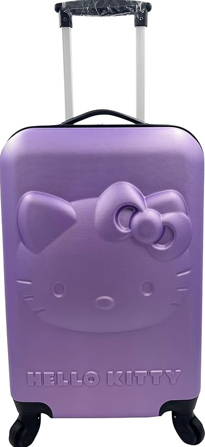 Fast Forward Kids Licensed Hard-Side 21” Spinner Luggage Lightweight Carry-On Suitcase (Hello Kitty)