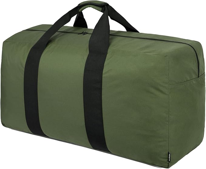 Vorspack Extra Large Duffle Bag for Travel - 100L Duffel Bag for Men Gear Bag for Storage Foldable Weekender Bag for Overnight Camping - Green