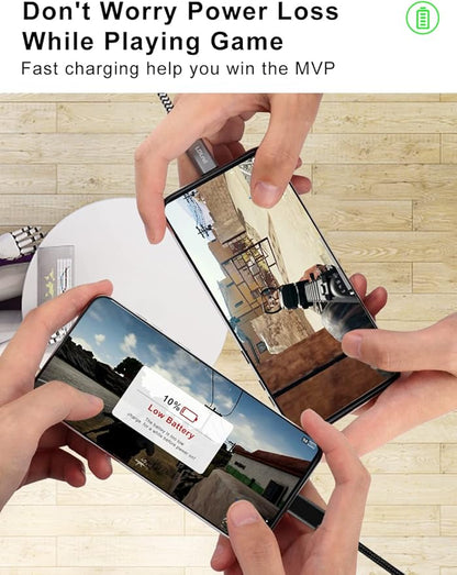 Long USB to USB-C Data Cable [10FT, 2Pack], USB 3.2 Gen 2 to Type C Cord 10Gbps Hi-Speed Sync 3.1A Fast Charge for iPhone 16/15 Pro Max, Samsung Galaxy S23/S22, Car Charger, Dash Cam, PS5 Controller