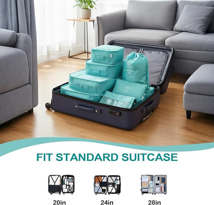 11 Set Packing Cubes for Travel,Gifts for Women Mom,Anti-Tearing Suitcase Organizer for Luggage with Shoe & Hanging Toiletry Bag, Toiletries Travel Bottles, 3 Portable Toothbrush Cases