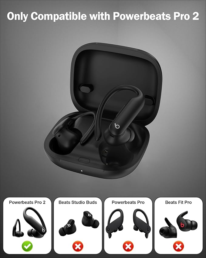 Charging Case Replacement for Powerbeats Pro 2 : Wireless Earbuds Charger Case with Bluetooth Pairing Sync Button, 600mAh Battery, Earbuds Not Included