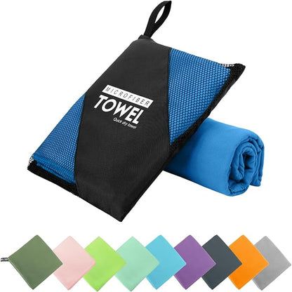Microfiber Travel Towel, Soft Lightweight Quick Dry Towel, Super Absorbent Compact Travel & Sports & Beach Towels for Camping, Backpack, Gym, Swimming, Yoga, Hiking (XL:30"×60" -Blue)