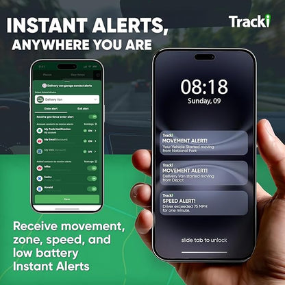 Tracki Pro GPS Tracker for Vehicles – Magnetic Waterproof 4G LTE Car Tracker, Long-Life Battery Up to 7 Months, Unlimited Distance, Smart Alerts, Hidden Tracking Device (Subscription Required)