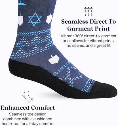 Comrad Nylon Knee High Socks - 15-20mmHg Graduated Compression Socks - Soft & Breathable Support Unisex Socks