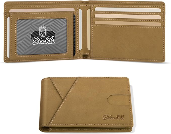 Zitahli Wallet for Men Slim 11 Credit Card Holder RFID Blocking Small Men's Wallet Bifold Minimalist Front Pocket With Mens Gifts Box