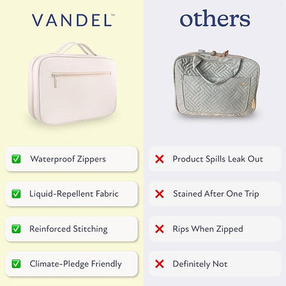 VANDEL Waterproof Hanging Toiletry Bag for Travelling, Hanging Makeup Organizer Bag, Cosmetic Travel Bags for Women Travel Toiletry Bags, Makeup Case Toiletries Organizer Hygiene Bathroom Shower Caddy