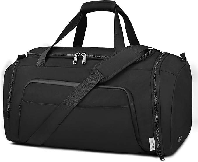 Duffle Bag for Men Travel Duffel Bags with Shoe Compartment Carry On Bag with Luggage Sleeve Overnight Weekend Gym Bag with Wet Pocket Carry On Luggage Bags
