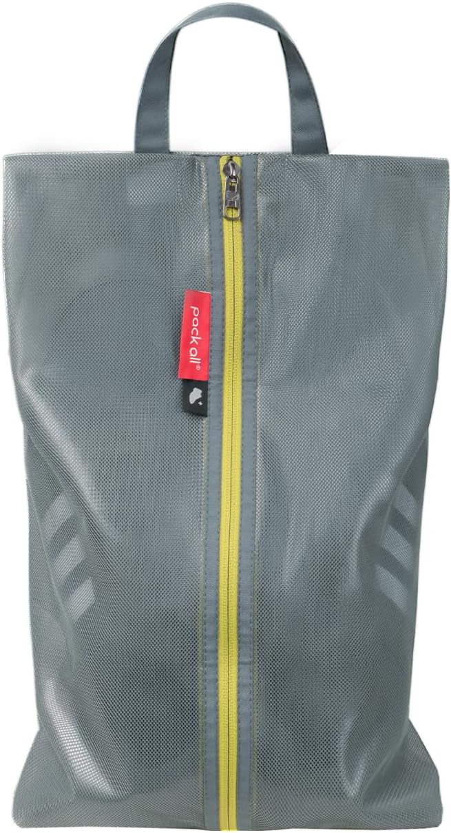 pack all Plus-Sized Shoe Bag for Travel, Water-Resistant Shoe Pouch for Gym, Odor-Resistant Soccer Cleats Bag for Sport (Dual Pocket Version)