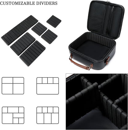 KYALOU Electronics Travel Organizer, Large Electronic Accessories Cable Case with Adjustable Dividers, Waterproof Tech Storage Bag Gifts with Double Layers for Cord, Charger, Power Bank - Black