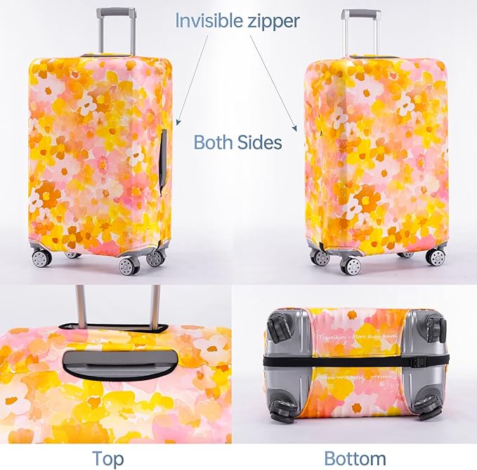 Travelkin Luggage Covers For Suitcase Tsa Approved,Suitcase Cover Protector Fit 22-25 Inch Luggage