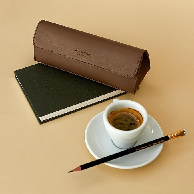 carrotez Stylish PU Leather Makeup Bag: Versatile Travel Toiletry Bag & Cosmetic Pouch, Small Makeup Organizer for Purse Essentials, Ideal Makeup Brush Holder & Sunglasses Case for Women - Cocoa Brown