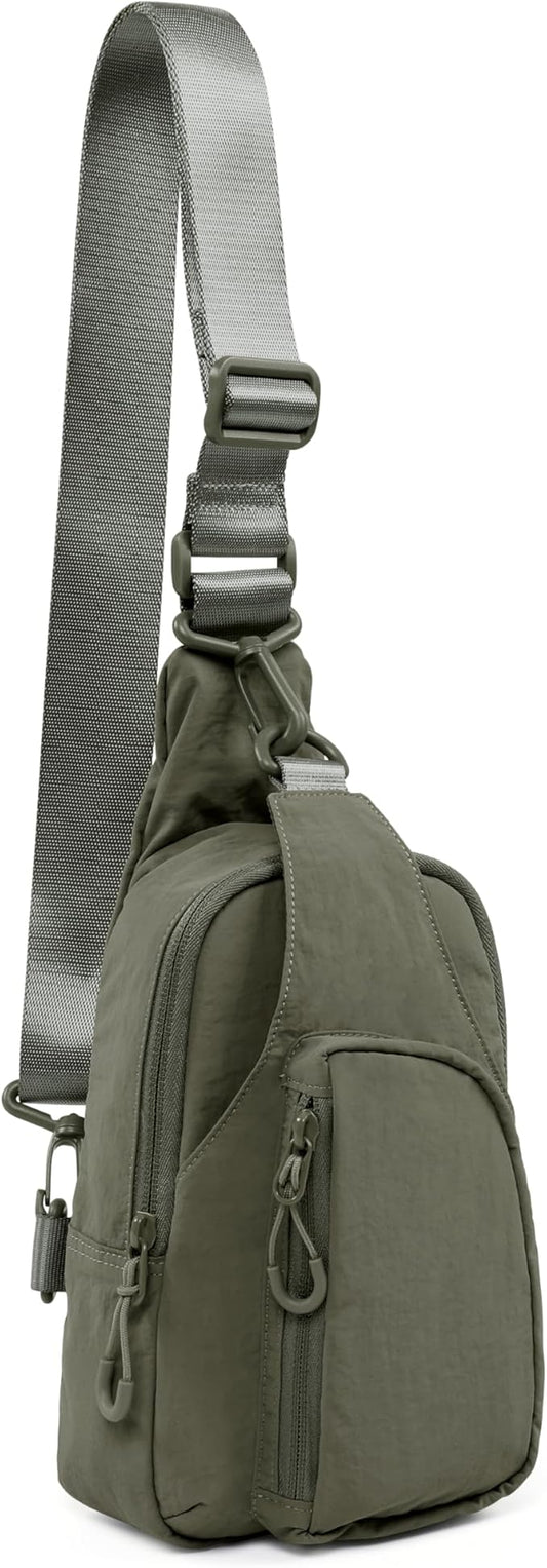 ODODOS Daily Sling Bag with Adjustable Straps Crossbody Chest Bag Lightweight Small Backpack for Casual Traveling Hiking