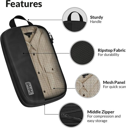 4pc Large Compression Packing Cubes for Travel - Luggage Packing Organizers - Travel Packing Cubes for Suitcases