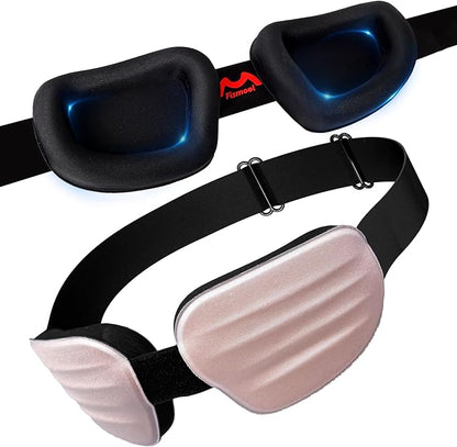 100% Blackout Sleep Eye Mask for Women Men, Zero Pressure Sleeping Mask - Sleeping Mask and Eyelash Friendly Night Blindfold, Adjustable Ultra Soft Comfortable for Dry Eye Mask (Pink)