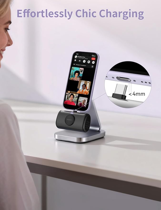 RORRY Mini Portable Charger USB C, 10000mAh PD 22.5W Fast Charging Small Power Bank, Travel Essential Battery Pack for iPhone 17/16/15 Series and Apple Watch Ultra/11/10/9/SE, iPad, Black