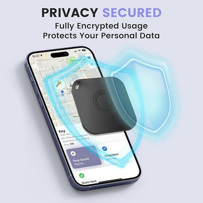 4 Pack Air Tracker Tag, Smart Bluetooth Luggage Tracker Compatible with Apple Find My APP(iOS Only), Anti-Lost Item Locator for Keys Wallet Pets and Luggage, Waterproof with Replaceable Batter