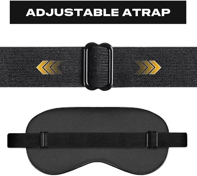 100% 6A Mulberry Silk Eye Sleep Mask for Side Sleepers-FSA Eligible Blackout Eye Mask for Sleep, Reduces Migraines & Puffy Eyes, Travel Office Airplane Use, Ideal Gift for Women & Men