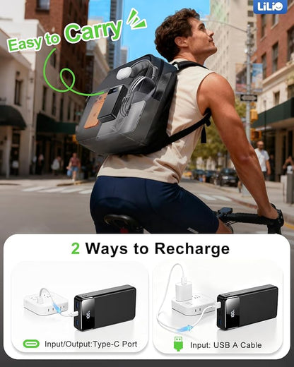 LILIO Portable Charger Power Bank，60,000mAh Battery Pack, 22.5W Power Bank Fast Charging with USB Cable, Phone Charger for iPhone 17/16/15/14/13 All Series/Samsung/Android, Camping Essentials, Black
