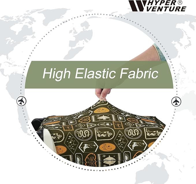 HYPER VENTURE Washable Luggage Cover - Fashion Suitcase Protector Fits 31-32 Inch Luggage (Wilderness Mark, XL)