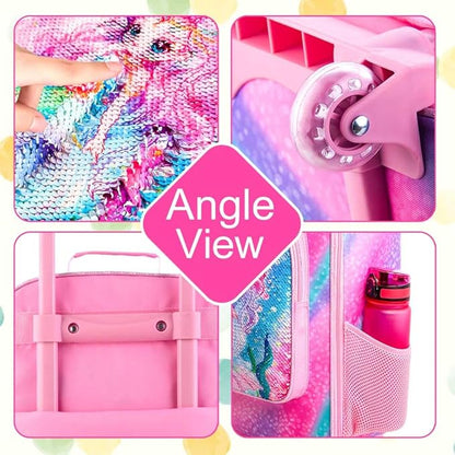 KLFVB Kids Luggage for Boys Girls, Cute Rolling Wheels Suitcase for Toddler, Children Travel Carry on Suitcase