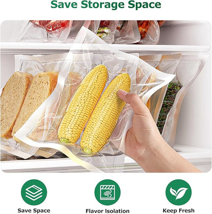 FRESKO Vacuum Sealer Bags Food Rolls 6 Packs - 8" x 20' & 11" x 20', Commercial Grade Seal a Meal Bags for Storage Food and Sous Vide, BPA Free, Customized Size for Vacuum Sealer