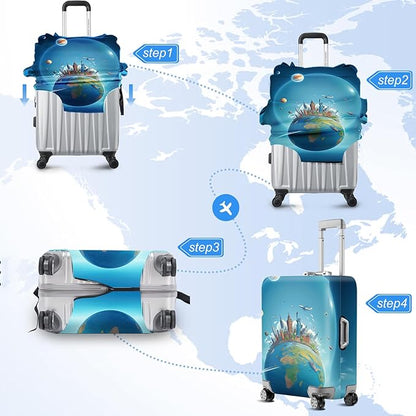 ANNA QUEEN Travel Luggage Cover Suitcase Protector Suitcase Cover Anti-Scratch,Stretchable Luggage Travel Bag Cover Washable