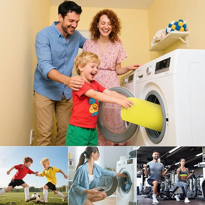 Shoe Washer Machine Bag 2Pack - Reusable Shoe Laundry Bag with Mesh Socks Washing Bag - 360°Deep Protective Cleaning Bags for Sneakers Delicate Footwear - Home Dorm Travel Essentials, Yellow