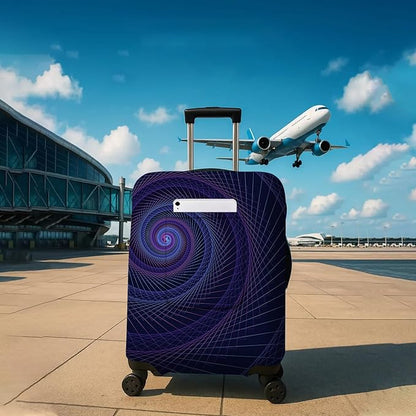 World Landmarks Travel Luggage Cover, Travel-Themed Suitcase Protector Stretchable, Washable Travel Suitcase Cover (S for 18-20 Inch Luggage)