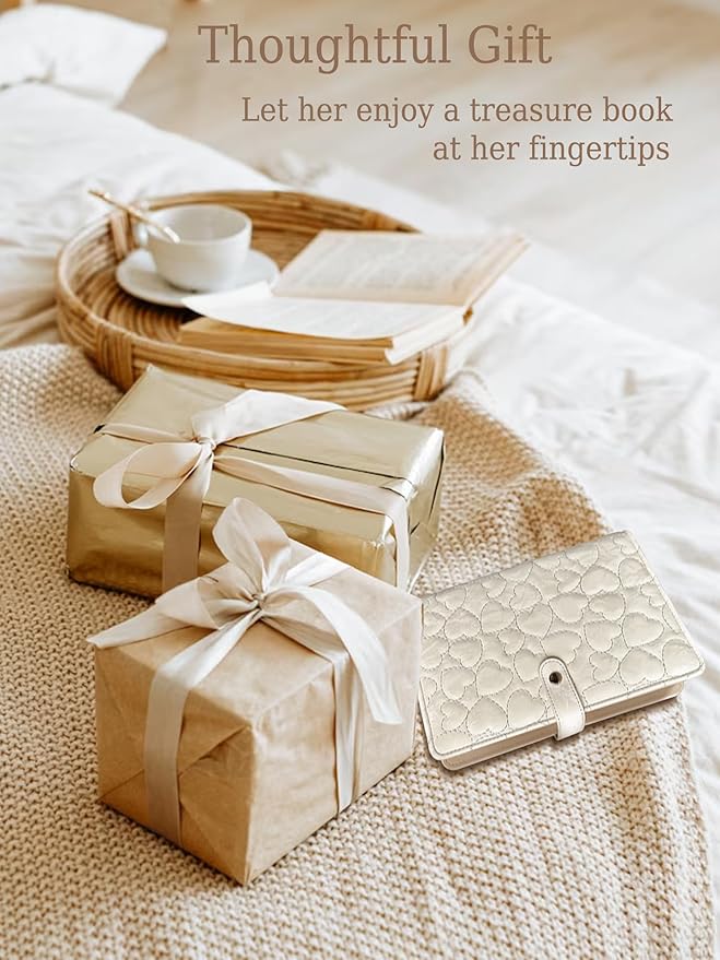 Travel Jewelry Organizer Case, Portable Jewelry Storage Roll Bag with Clear Zipper Velvet Pouch, Jewelry Holder Book Ring Binder for Bracelet, Necklace, Earring, Ring (White)