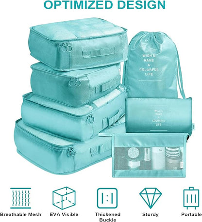 11 Set Packing Cubes for Travel,Gifts for Women Mom,Anti-Tearing Suitcase Organizer for Luggage with Shoe & Hanging Toiletry Bag, Toiletries Travel Bottles, 3 Portable Toothbrush Cases