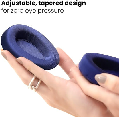 Manta Silk Sleep Mask – Premium 22 Momme Silk Eye Mask, Designed for Blackout Comfort, Breathable and Washable, Adjustable Fit (Purple)