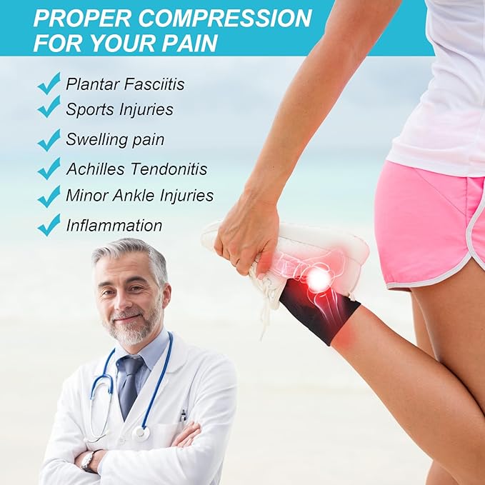 PAPLUS Ankle Compression Socks for Women 6 Pairs, Running Athletic Socks with Arch Support，Plantar Fasciitis Socks