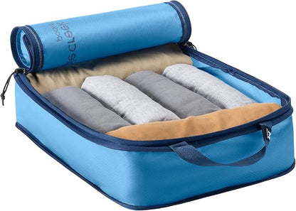 Eagle Creek Pack-It Isolate Carry-On Set - Compact Compression Cube Set for Optimizing Luggage Space - Convenient Top Handle - Internal Storage Divider - Water-Resistant - Washable - Blue Dawn