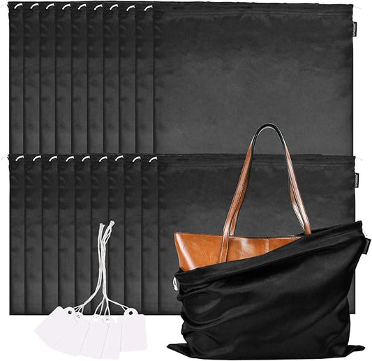 20 Pack Dust Bags for Purses and Handbags, Silk Dust Cover Storage Bags, Travel Storage Pouch Handbags for Purse Shoes Boots
