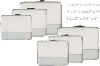 DoubleTrip Packing Cubes for Suitcases Carry on Luggage Organizer 6 Set Travel Accessories Lightweight Storage Bag Space Saver Clothes Pouch Large
