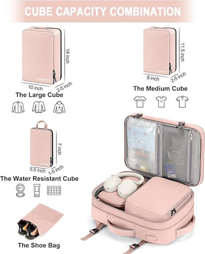 Carry On Backpack, 42L Flight Approved Travel Backpack for Men Women,Airline Approved Gym Backpack Waterproof Business Laptop Daypack Laptop Backpack,Casual Daypack for Business Weekend Hiking