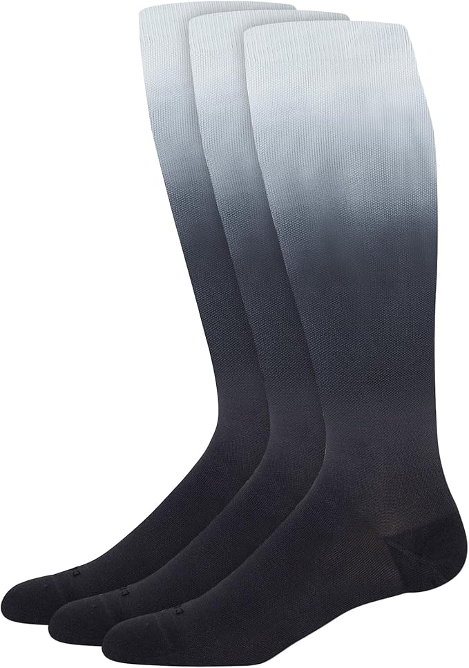 Comrad Nylon Knee High Socks - 15-20mmHg Graduated Compression Socks - Soft & Breathable Support Unisex Socks