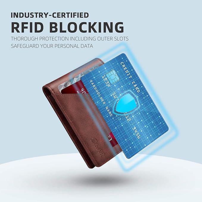 Zitahli Wallet for Men Slim 11 Credit Card Holder RFID Blocking Small Men's Wallet Bifold Minimalist Front Pocket With Mens Gifts Box