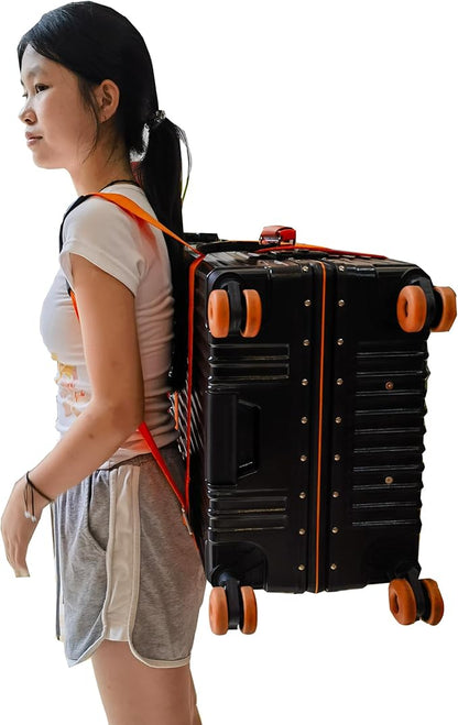 Luggage Straps Suitcase Belts Wide Adjustable Packing Straps, Heavy Duty Strap, 2 PCS 92",Carry on Both Shoulders,2 People by Hand or Shoulder,Moving Box Straps.Orange