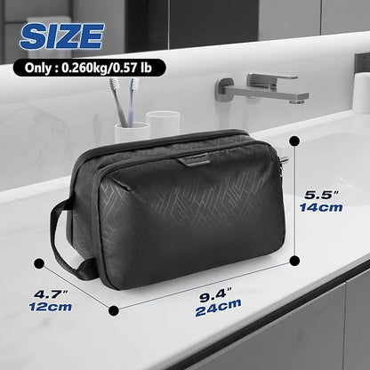 Yarwo Travel Toiletry Bag for Men, Hanging Dopp Kit Shaving Storage Case, Water-resistant Toiletry Organizer Hygiene Bag for Toiletries, Skincare, Razor, Makeup, Cosmetics, Shower Essentials