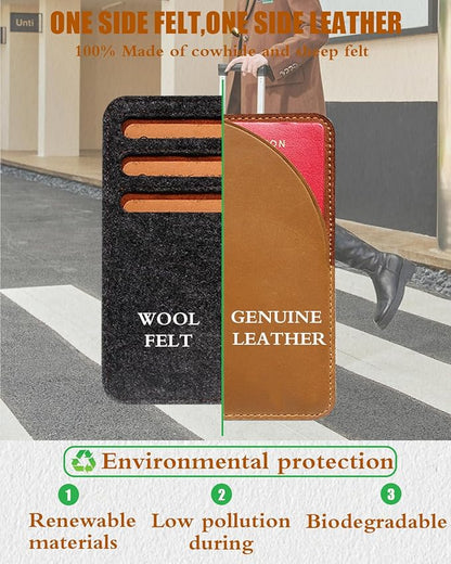 Leather Passport Holder for Travel with Airtag Slot, Passport Wallet for Men & Women,1-3 Passport Books,Passport Sleeves Travel Essential & Gift (TW9-Glod Brown, for 1 passport book)