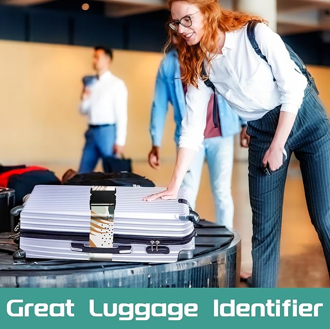 Slohif Luggage Straps for Suitcases Travel Belt Accessories Luggage Connector Identifiers Over Handle with Buckle Unique Boho Nylon Adjustable Strap for Sleeping Bag Car Seat Color Leaf (2 Pack)